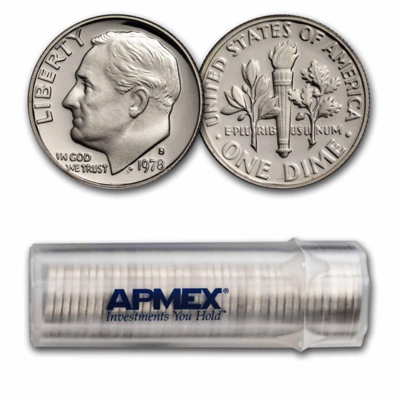 1978-S Roosevelt Dime 50-Coin Roll Proof 1978-S Roosevelt Dime 50-Coin Roll Proof