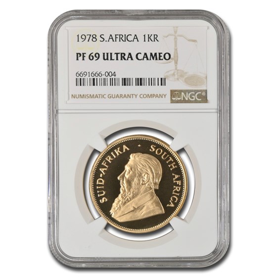 1978 South Africa 1 oz Gold Krugerrand PF-69 NGC 1978 South Africa 1 oz Gold Krugerrand PF-69 NGC