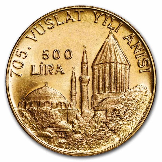 1978 Turkey Proof Gold 500 Lira Rumi 1978 Turkey Proof Gold 500 Lira Rumi