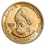 1978 Turkey Proof Gold 500 Lira Rumi