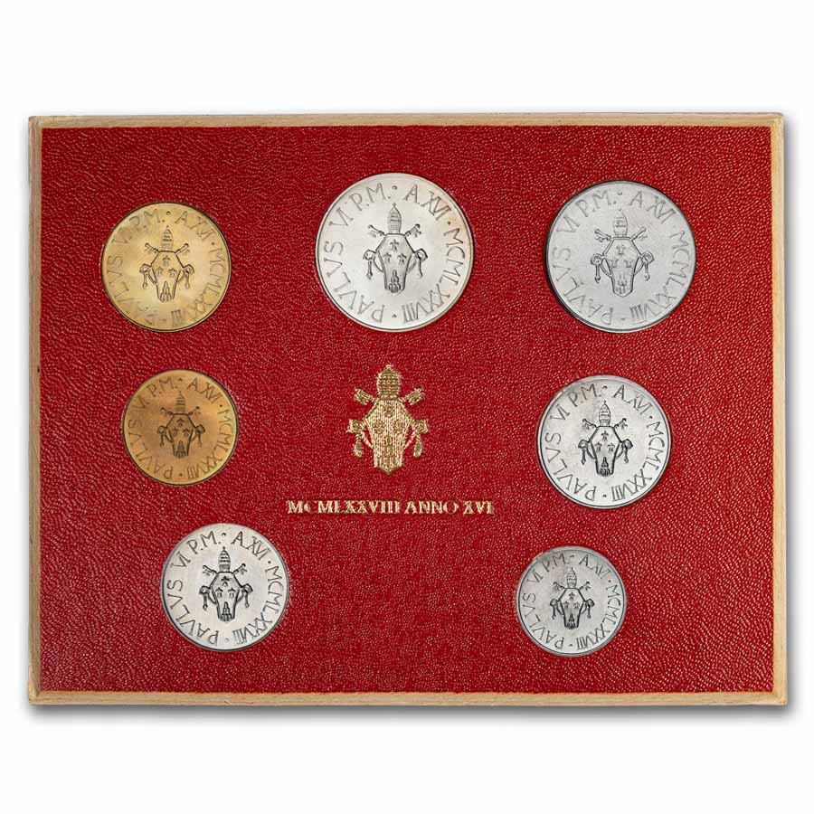 Buy 7-Coin 1978 Vatican City Paul VI Set BU (OGP) | APMEX