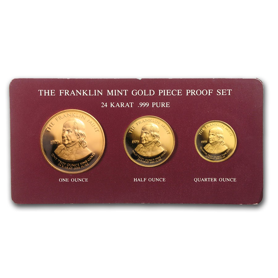 Buy 1979 3Piece Gold Proof Franklin Mint Set (Ben Franklin) APMEX