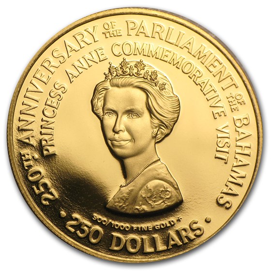 1979 Bahamas Proof Gold Two Hundred-Fifty Dollars 1979 Bahamas Proof Gold Two Hundred-Fifty Dollars