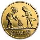 1979 China Gold 450 Yuan Year of the Child Proof
