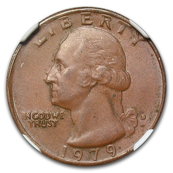 1979-D Washington Quarter MS-62 NGC (Obverse Clad Layer Missing) 1979-D Washington Quarter MS-62 NGC (Obverse Clad Layer Missing)