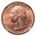 1979-D Washington Quarter MS-63 NGC (Obverse Clad Layer Missing)
