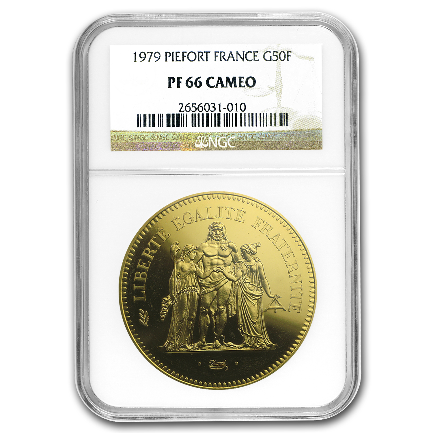 Buy 1979 France Gold 50 Francs Piedfort Hercules & Maidens PF-66