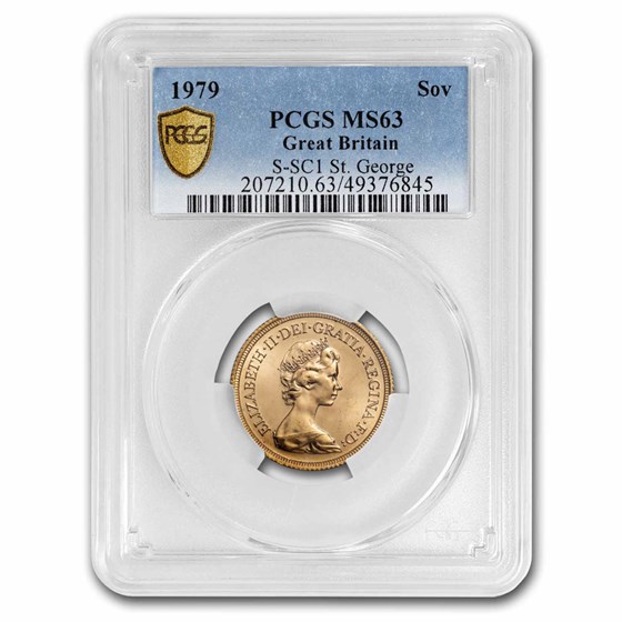 1979 Great Britain Gold Sovereign Elizabeth II MS-63 PCGS 1979 Great Britain Gold Sovereign Elizabeth II MS-63 PCGS