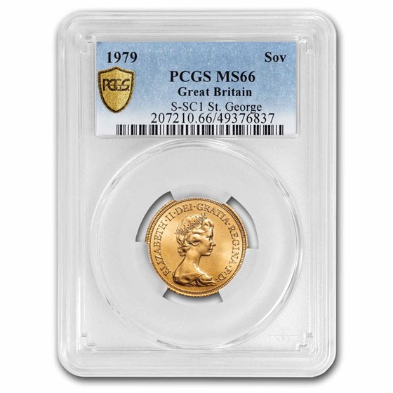 1979 Great Britain Gold Sovereign Elizabeth II MS-66 PCGS 1979 Great Britain Gold Sovereign Elizabeth II MS-66 PCGS