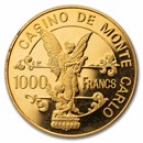 1979 Monaco Gold 1000 Francs Monte Carlo Cent. of the Opera House