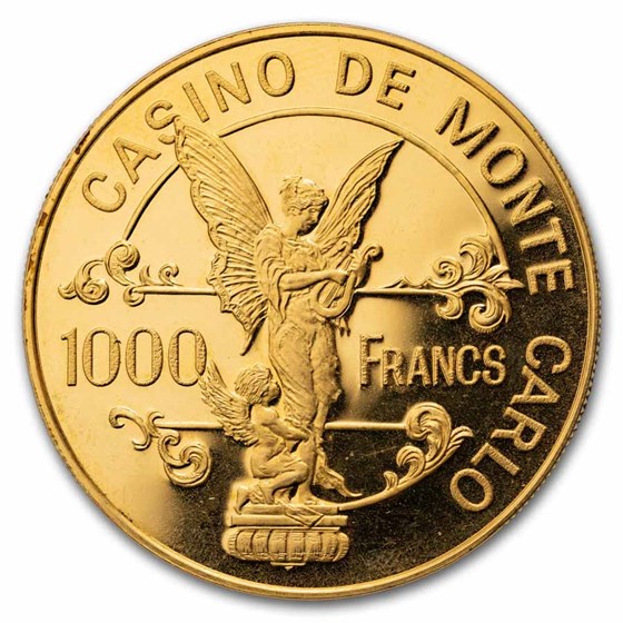 1979 Monaco Gold 1000 Francs Monte Carlo Cent. of the Opera House