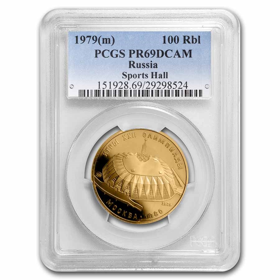 Buy 1979 Russia Proof Gold 100 Roubles Olympics PR-69 PCGS | APMEX