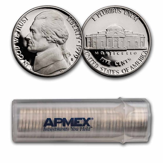 1979-S Jefferson Nickel Type-II 40-Coin Roll Proof