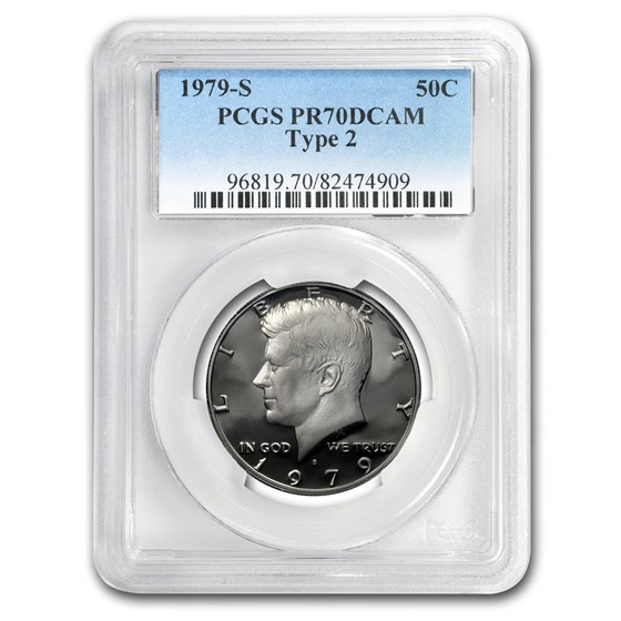 1979-S Kennedy Half Dollar Type 2 PR-70 PCGS (Clear S) 1979-S Kennedy Half Dollar Type 2 PR-70 PCGS (Clear S)