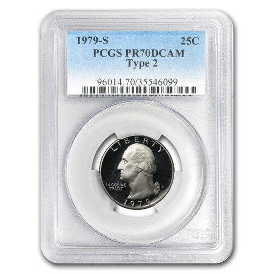 1979-S Washington Quarter Type 2 PR-70 PCGS 1979-S Washington Quarter Type 2 PR-70 PCGS