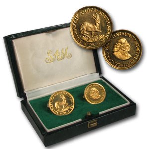 1979 South Africa 2-Coin Gold Proof Set (1 Rand, 2 Rand) 1979 South Africa 2-Coin Gold Proof Set (1 Rand, 2 Rand)