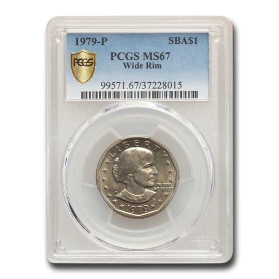 1979 Susan B. Anthony Dollar MS-67 PCGS (Wide Rim) 1979 Susan B. Anthony Dollar MS-67 PCGS (Wide Rim)