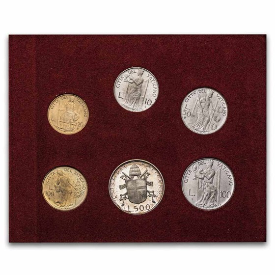 1979 Vatican City Pope John Paul II 6-Coin Set BU (OGP)