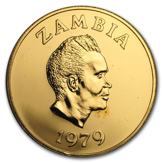 1979 Zambia Gold 250 Kwacha Conservation Series BU 1979 Zambia Gold 250 Kwacha Conservation Series BU