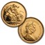1980-1986 Great Britain 6-Coin Gold 1/2 Sovereign Proof Set