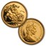 1980-1986 Great Britain 6-Coin Gold 1/2 Sovereign Proof Set