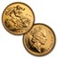 1980-1986 Great Britain 6-Coin Gold 1/2 Sovereign Proof Set
