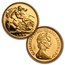 1980-1986 Great Britain 6-Coin Gold 1/2 Sovereign Proof Set