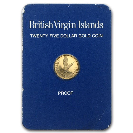 1980 British Virgin Islands Proof Gold 25 Dollars Osprey