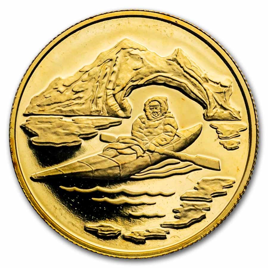 1980 Canada 1/2 oz Prf Gold $100 Arctic Territories (Impaired)
