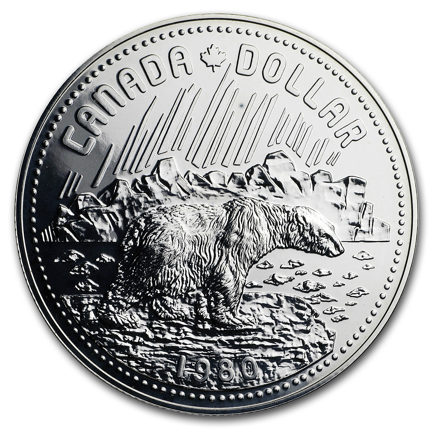 1980 Canada $1 Silver Dollar Arctic Territories 