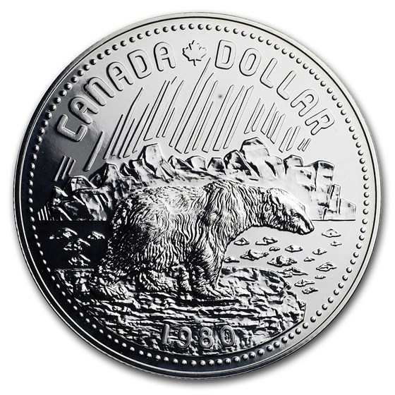 1980 Canada Silver Dollar Specimen (Arctic Territories) 1980 Canada Silver Dollar Specimen (Arctic Territories)