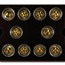 1980 Cayman Islands 20-Coin Gold/Silver Kings of England Prf Set