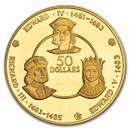1980 Cayman Islands Proof Gold 50 Dollars House of York