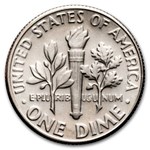 1980-D Roosevelt Dime 50-Coin Roll BU