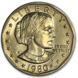 1980 D Susan B Anthony ~ SBA BU Dollar ~ U.S Coin 