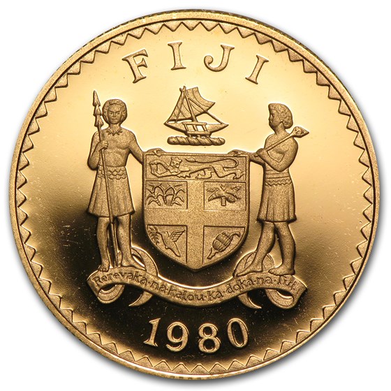 1980 Fiji Proof Gold $200 Prince Charles (AGW .4711) 1980 Fiji Proof Gold $200 Prince Charles (AGW .4711)