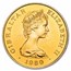 1980 Gibraltar Gold 50 Pounds Admiral Nelson BU