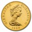 1980 Gibraltar Proof Gold 50 Pounds Admiral Nelson