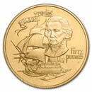 1980 Gibraltar Proof Gold 50 Pounds