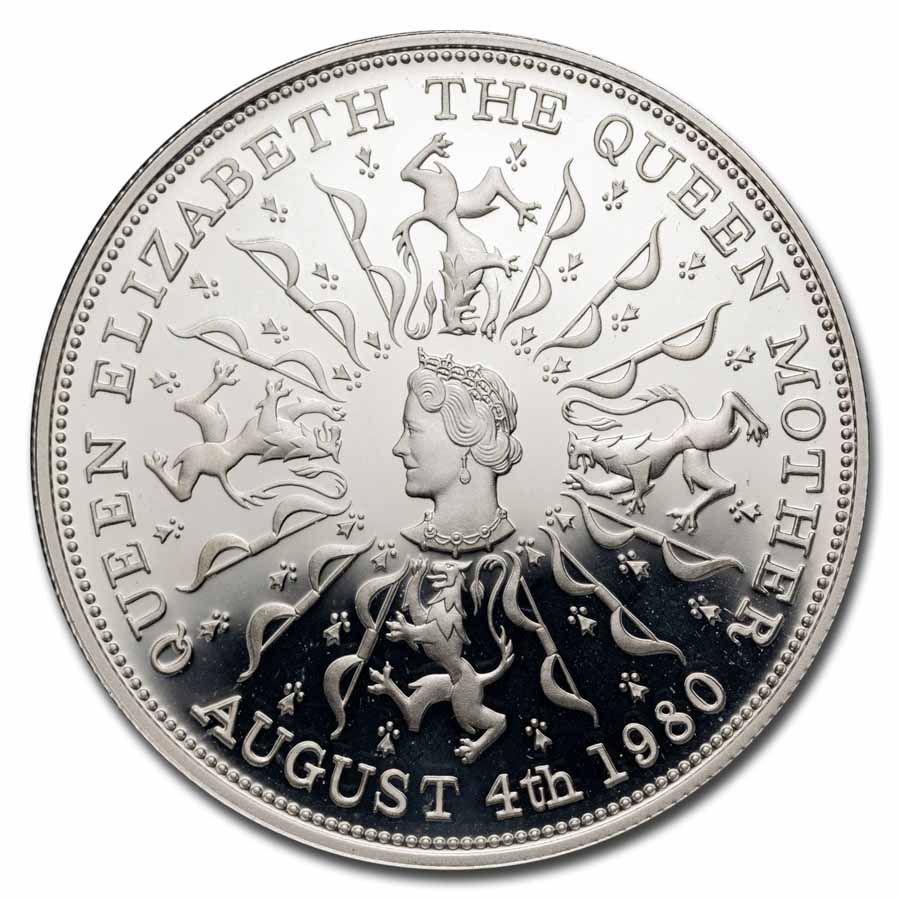 1980 Great Britain 25 New Pence Queen Mother Silver Proof