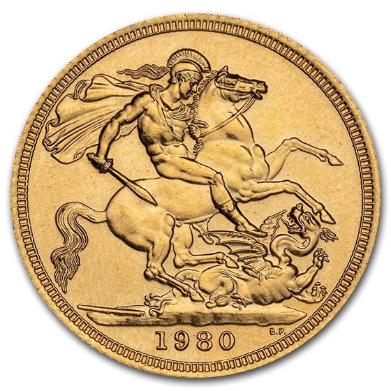 1980 Great Britain Gold Sovereign Elizabeth II BU