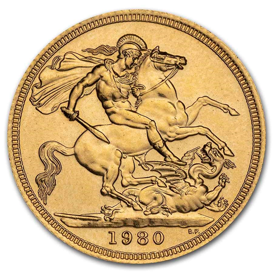 1980 Great Britain Gold Sovereign Elizabeth II BU