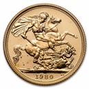 1980 Great Britain Gold Sovereign Proof (w/Box & COA)