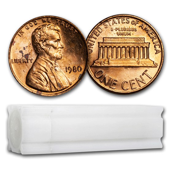 1980 Lincoln Cent 50-Coin Roll BU 1980 Lincoln Cent 50-Coin Roll BU