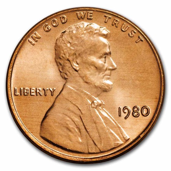 1980 Lincoln Cent BU (Red)