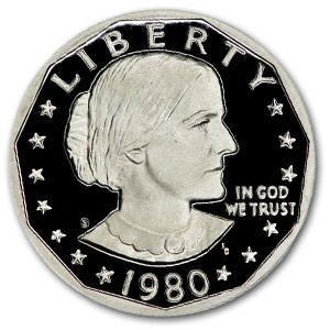 1980-S Susan B. Anthony Dollar Gem Proof 1980-S Susan B. Anthony Dollar Gem Proof