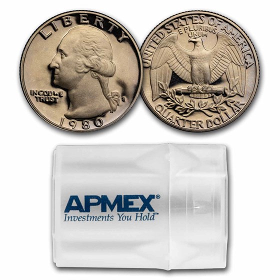 1980-S Washington Quarter 40-Coin Roll Proof 1980-S Washington Quarter 40-Coin Roll Proof