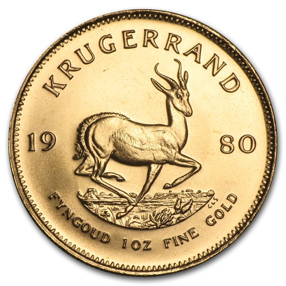 1980 South Africa 1 oz Gold Krugerrand BU 1980 South Africa 1 oz Gold Krugerrand BU