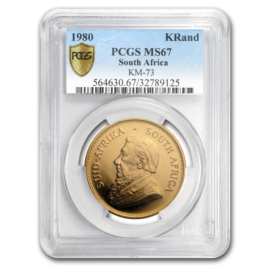 1980 South Africa 1 oz Gold Krugerrand MS-67 PCGS