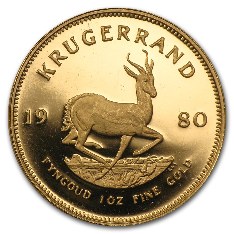 1980 South Africa 1 oz Proof Gold Krugerrand